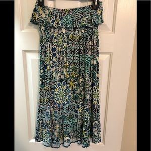 Strapless multicolor dress